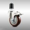 Service Caster 4 Inch 316SS Maroon Poly Swivel 1-3/4 Inch Expanding Stem Caster Lock Brake SCC SCC-SS316TTLEX20S414-PPUB-MRN-134 - alternate 1